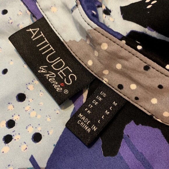 Attitudes by Renee. Sz M (4X). Bust 60". Cotton Blend Short Sleeve Top. B81. - Picture 5 of 5